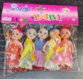 Plastic Doll Set For Kids Beautiful Doll Set - Multicolor 5PCS. 
