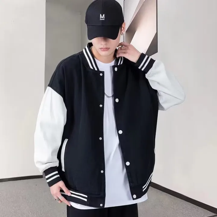 College%20Style%20Baseball%20Jacket%20Men's%20Middle%20School%20Students%202023%20Spring%20and%20Autumn%20New%20Loose%20Hong%20Kong%20Style%20Boys%20Jacket%20Thin%20-%20Image%204