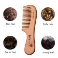 Natural Wooden Wide Tooth Hair Comb Natural Sandalwood Handmade Massage Beauty Hair Care 18cm Wood Comb Floral Print. 
