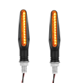Motorcycle LED turn signals, directional gauges, rear brake flashing light. 