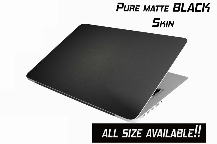 Pure Matte BLACK vinyl laptop skin waterproof plastic sticker