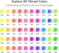 KALOUR 50 Neon Colored Pencils for Adult Coloring Books, Fluorescent colored Professional Drawing pencils Set Art Supplies Kit for Adults Beginners Artists, Soft Core. 