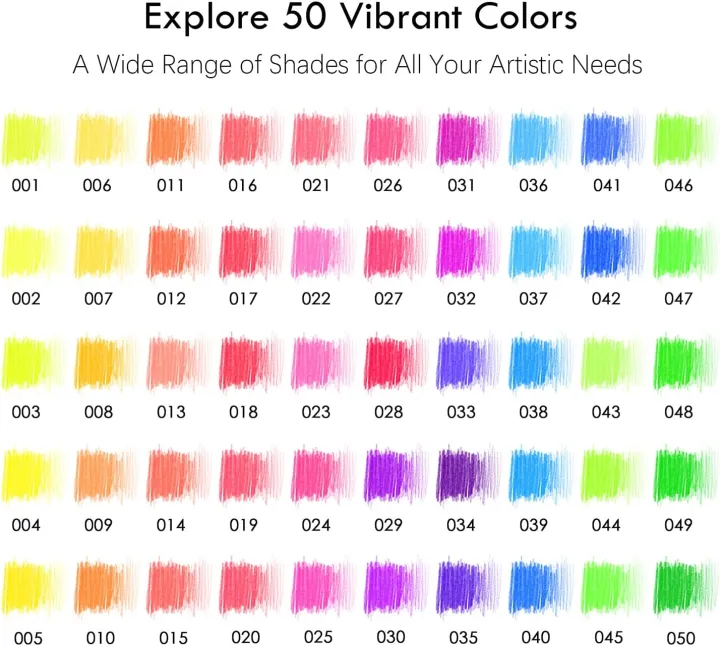 KALOUR%2050%20Neon%20Colored%20Pencils%20for%20Adult%20Coloring%20Books,%20Fluorescent%20colored%20Professional%20Drawing%20pencils%20Set%20Art%20Supplies%20Kit%20for%20Adults%20Beginners%20Artists,%20Soft%20Core%20-%20Image%204