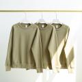 350gHeavy Khaki round Neck Solid Color Hoodie WomenoversizeLoose Coffee Color Couple Long-Sleeved Shirt Men's Autumn. 