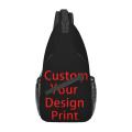 Custom Your Design Sling Chest Crossbody Bag Men Fashion Customized Logo Printed Shoulder Backpack For Traveling. 