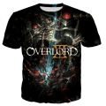 Hot T-shirt Male and Female Anime Overlord 3D Printed Round Neck T-shirt Summer Fashion Casual Harajuku Style Street Top. 