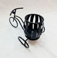Rickshaw Style Smart Steel Small Pen Box Holder Beautiful Office PAN STAND BLACK.