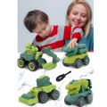 Infant Engineering Vehicle Screw Assemble Dinosaur Toy Boys Girls Preschool Early Educational DIY Model for Kid Present. 