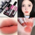 6Pcs Cute Cat Lip Glaze Pink Matte Velvet Lipstick Set Non-stick Cup Lip Gloss Kit. 