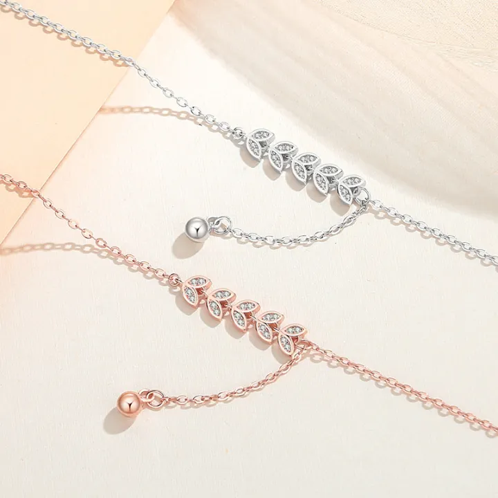 Jin%20Hongyu%20wheat%20ear%20bracelet%20women's%20925%20sterling%20silver%20forest%20leaf%20bracelet%20small%20fresh%20and%20versatile%20rose%20gold%20hand%20jewelry%20wholesale%20-%20Image%203