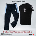 SMUG Stylish T shirt and Trouser Set For men - Soft and Comfortable - Joggers For Men.
