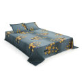 Regular Size Bedsheet Cotton Blend Fabric Multicolor Print with two Pillow Covers. 