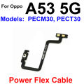 Oppo A52 A53 A53s A54 A55 A55s 4G 5G Power on / off Switch Button Side Volume Up Down Buttons Flex Cable Replacement Parts.