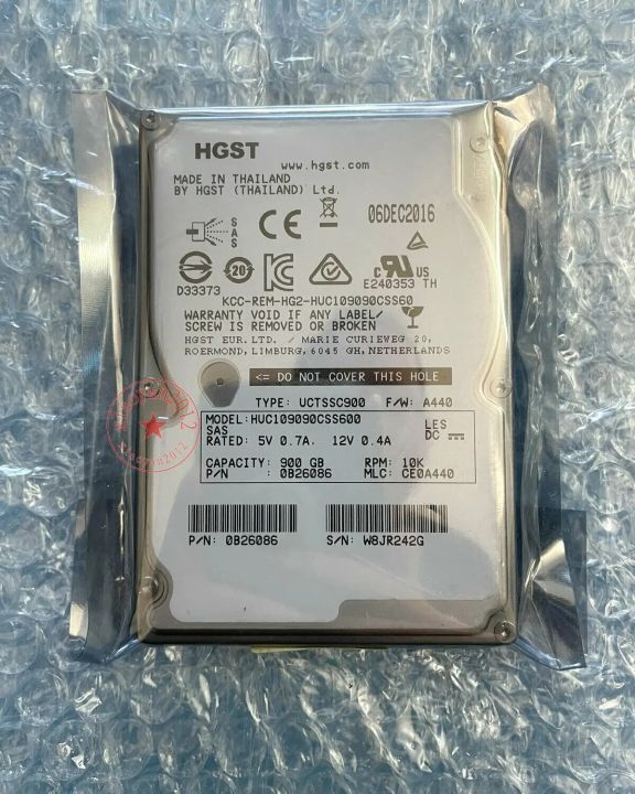 For HGST HUC109090CSS600 900GB 10K 2.5 6Gb/s 64M SAS HDD Hard Drive