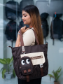 Niche Designed Women's Canvas Large Capacity Shoulder Bag Junior High School Tutoring Class Crossbody Zipper for Lady Students just 1 pis.