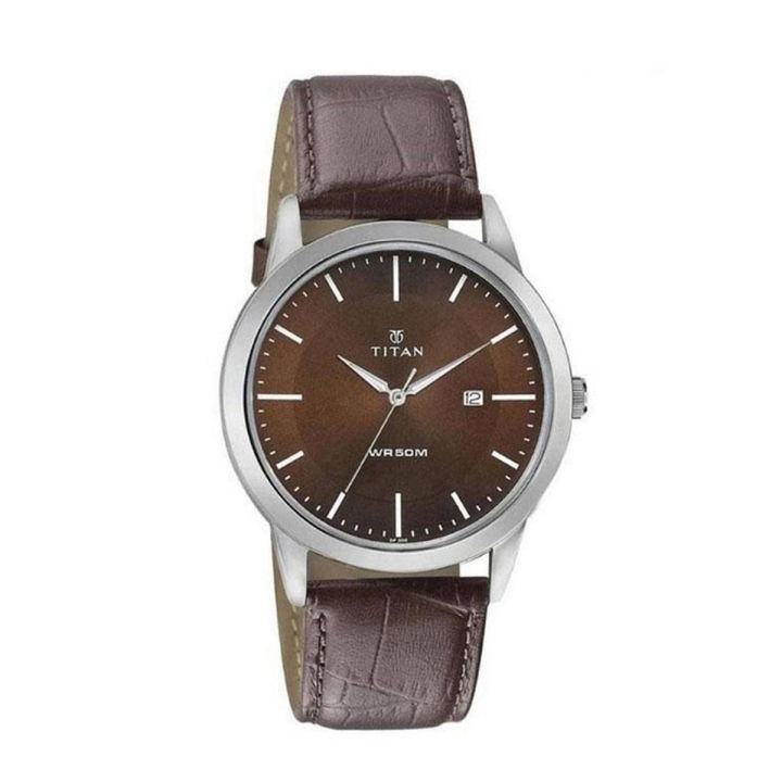 Titan 1584Sl04 Brown Dial Analog Watch For Men - Watch