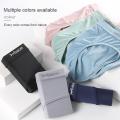 Miiow Men's Underwear Men's Triangle Shorts Ice Silk Breathable Antibacterial Crotch Men's Medium Waist Underwear. 