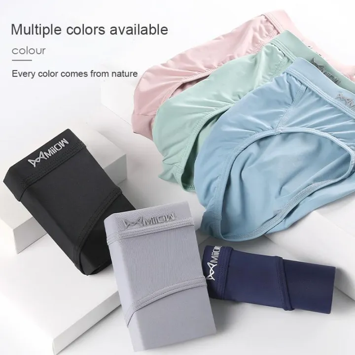 Miiow%20Men's%20Underwear%20Men's%20Triangle%20Shorts%20Ice%20Silk%20Breathable%20Antibacterial%20Crotch%20Men's%20Medium%20Waist%20Underwear%20-%20Image%206