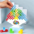 3D Tetra Tower Balance Stacking Toys Board Games Hand-Eye Coordination Balance Puzzle Stack Building Block Balancing Tower Game.