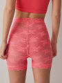 Women s High Waist Floral Lace Panty Shorts Lightweight See Through Thigh Slimmers Y2k Sheer Skinny Underwear.