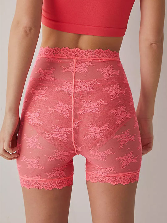 Women%20s%20High%20Waist%20Floral%20Lace%20Panty%20Shorts%20Lightweight%20See%20Through%20Thigh%20Slimmers%20Y2k%20Sheer%20Skinny%20Underwear%20-%20Image%204