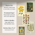 Vintage Aesthetic Wall Collage Kit - 50 Mini Botanical Collage Art Posters (4X6Inch), for Photo Wall.