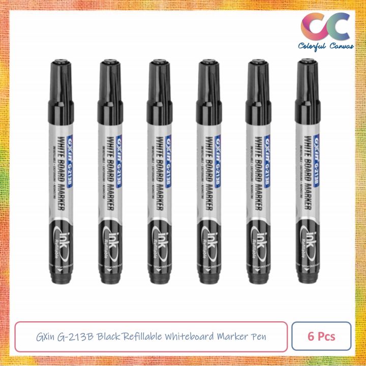 GXin%20G-213B%20Black%20Refillable%20Whiteboard%20Marker%20Pen%206%20Pcs%20-%20Image%202