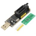 CH341A USB Programmer CH341A 24 25 Series EEPROM Flash BIOS USB Programmer SOIC8 SOP8 Clip Adapter Module Motherboard Routing LCD CH-341A 24 25 Series EEPROM 24C02 24C08 24C16 Flash BIOS USB Programmer.