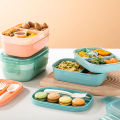 Qiunery Student Bento Lunch Box With Cutlery 1900ml Large Capacity Microwave Freezer Dishwasher Safe Leak-Proof Food Box.