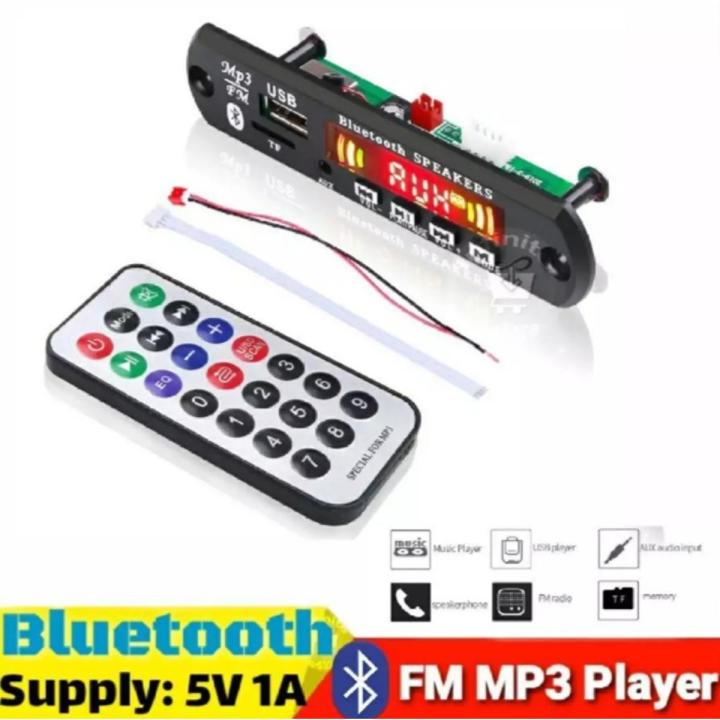 Car Amplifier Bluetooth MP3 Decoding Board Module FM Radio USB TF AUX Remote Control