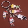 Anime JoJos Bizarre Adventur Keychain Kujo Jotaro Kira Yoshikage Jonathan Joseph Giorno Giovanna Figure Key Chain Props Jewelry. 