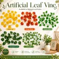 1 Pcs Artificial Ivy Red Maple Plastic Fake Leaves Garland 7ft Long Hanging Vine Leaf for Home, Garden, Wall, Balcony, Office, Party & Event Decoration.