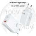 120w Usb Fast Charger Charging Wall Phone Charger Qc3.0 Usb C Type C Cable Adapter For Iphone Huawei Samsung Xiaomi Quick Charge.