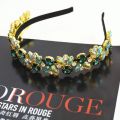 【Beiver Jewelry Store 】New Crystal Color Baroque Wide Side Jeweled Headband for Women Hair Accessories Band Headdress Shiny Gift.