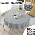Round Tablecloth 47/59/39 Inch Linen Dining Room Table Cover Washable Table Cloth Decorative Table Cover for Indoor and Outdoor. 