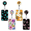 Easy-open buttons ID card holder Convenient Butterfly Plastic material Office supplies Neck strap lanyard Double-sided print School supplies for Office professionals Students Trade shows Conferences. 
