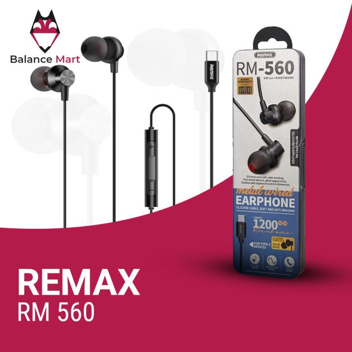 Remax RM 560 Metal Wired Earphone | Daraz.com.bd