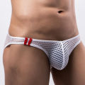 Sunnyheart Men Low Waist Briefs Low-rise See-through Hollow Out Lifting U-convex Men Briefs Men Low-rise Briefs. 