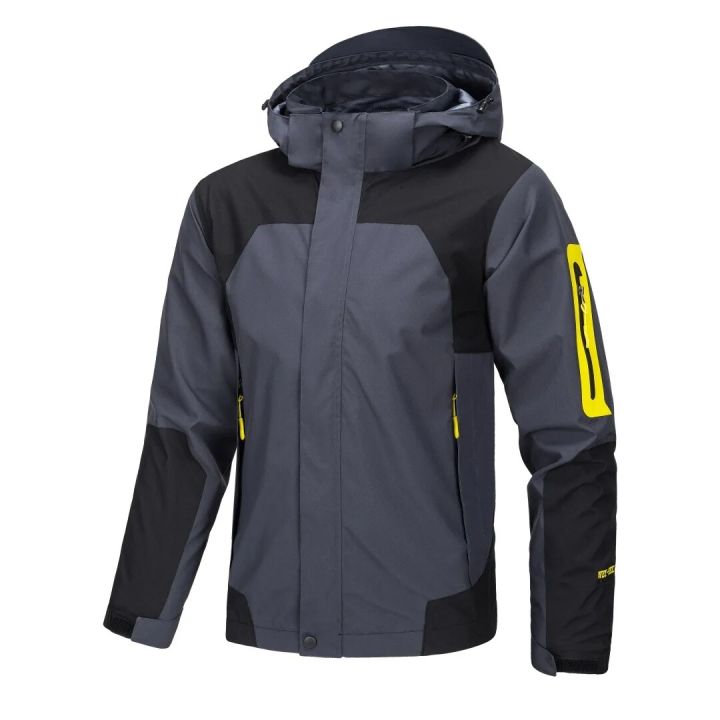 Men's Soft Shell Hooded Jacket Windproof Rainproof Perfect Outdoor
