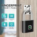 【Top Picks】 KERUI Keyless USB Charging Fingerprint Lock Smart Padlock Waterproof Door Lock 0.2sec Unlock Portable Anti- Padlock Zinc. 