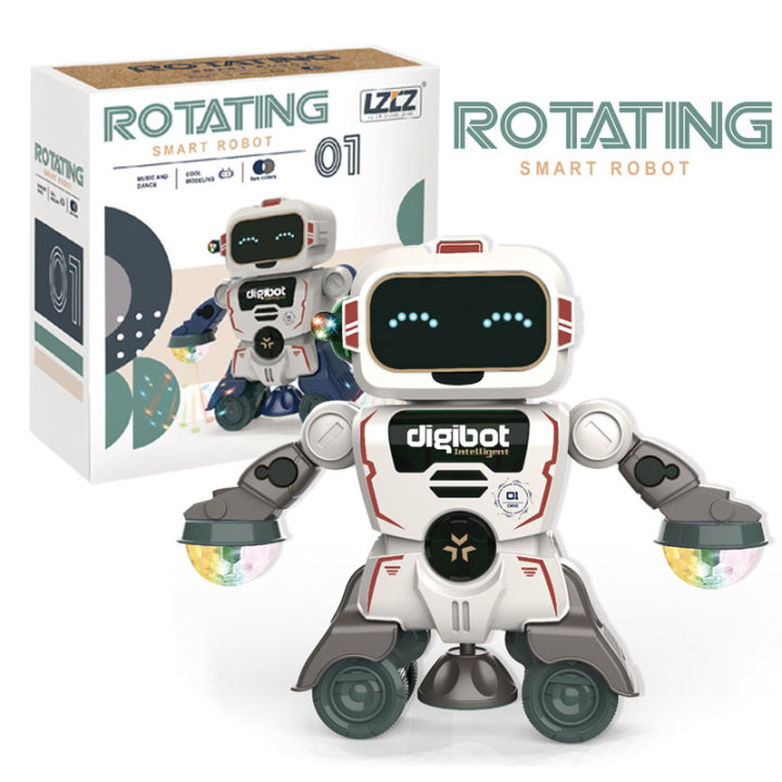Black 01 - Rotating Smart Robot Toy