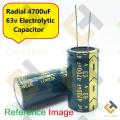 4700uF 63V Electrolytic Capacitor 4700uF 63V Radial Polarized Aluminum Electrolytic Capacitor Electrical Circuitry & Parts. 