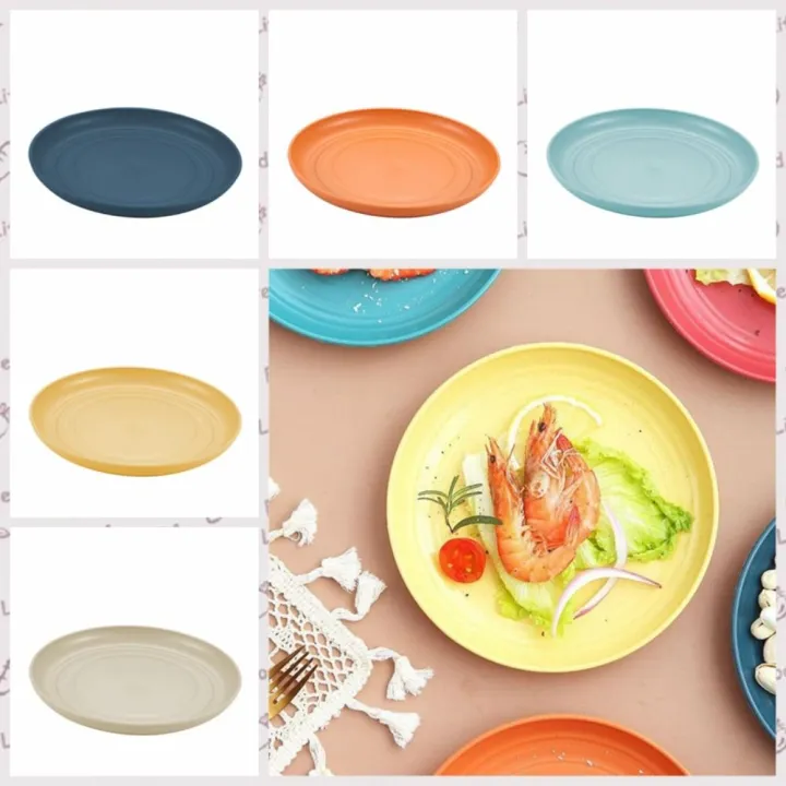 Plastic%20Wheat%20Straw%20Plates%20Stackable%20Unbreakable%20Round%20Tableware%2015cm%20Microwave%20Safe%20Dinner%20Plates%20Salad%20-%20Image%203