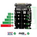 M.2 SSD to U.2 Adapter 2in1 M.2 NVMe and SATA-Bus NGFF SSD to PCI-e U.2 SFF-8639 Adapter PCIe M2 Converter for Desktop Computers. 