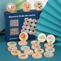 Find Same Game Children's Concentration Training Wooden Toys Animal Forest. 