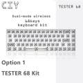 Tester68 Mechanical Keyboard Kit 2-Mode Wireless 2.4G/Bluetooth 5.0 Ciy Shaft Seat DIY Keyboard Shaft Tester for Wireless Keyboard PC Gaming.