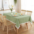 【Top Selling Item】 White Dot Lace Tablecloth 100x140cm Polyester Cotton Table Cloth Table Runner for Wedding Dining New Year Xmas Cover Towel Table Covers. 