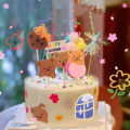 Cake Insert Card Smooth Surface Cute Cartoon Cake Card.