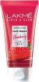 Lakme Blush & Glow Strawberry Gel Face Wash 100ml with Vitamin C Serum. 