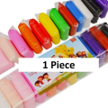 Magic Clay Non Toxic Dough for Kids Play with Plastic Tools (12 Colors) 1 packet. 